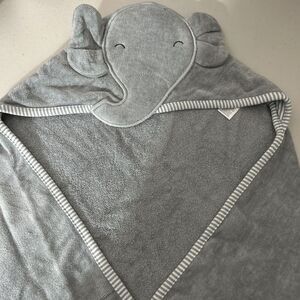 Carter's Baby Elephant Hooded Towel  Infant Gray 30X30